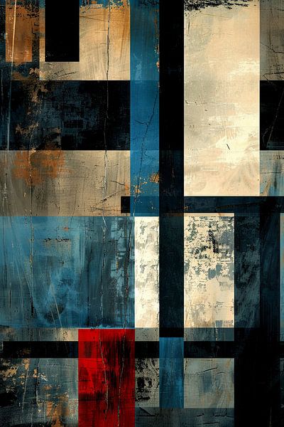 Abstract geometry in retro colours by Poster Art Shop