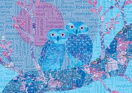 A pair of owls at sunset by Carlijn van der Leede
