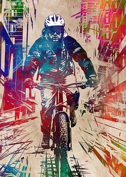 Stadsfiets sport kunst #fiets van JBJart Justyna Jaszke