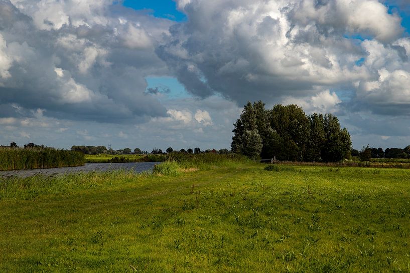Cloudy sky over the Eilandspolder by Ingrid van Sichem