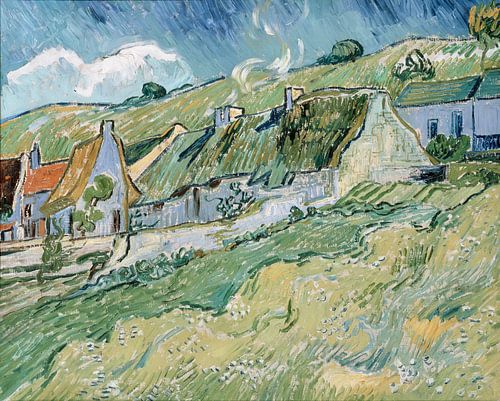 Reetgedeckte Hütten und Häuser, Vincent van Gogh