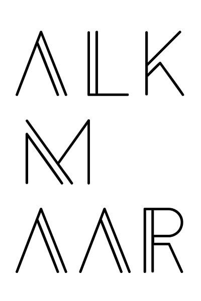 Städtemotiv Alkmaar Typo von Kim Karol / Ohkimiko
