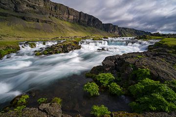 Waterfall along the south coast, Iceland