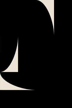 Abstracte vormen in zwart-wit VI van Dina Dankers