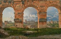 Een blik door drie bogen van de derde verdieping van het Colosseum, Christoffer Wilhelm Eckersberg van Meesterlijcke Meesters thumbnail