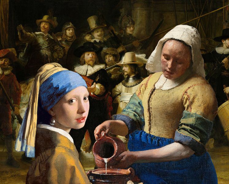 Das Mädchen mit dem Perlenohrgehänge -  das Milchmädche - Johannes Vermeer von Lia Morcus