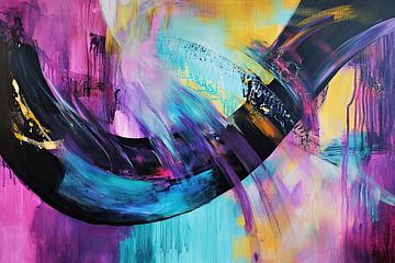 Abstract Vloeiende Kleuren | Golvende Kleuren van ARTEO Schilderijen