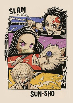 Clash of the Four Demon Slayer by Restu Dhastein