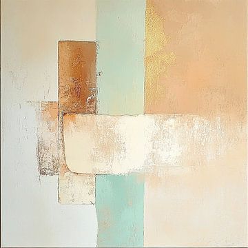 Abstract | Harmonious Earthy Canvas van Zen en Meer