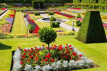 Hampton Court Castle Tuinen, Herefordshire, Engeland van Lieuwe J. Zander