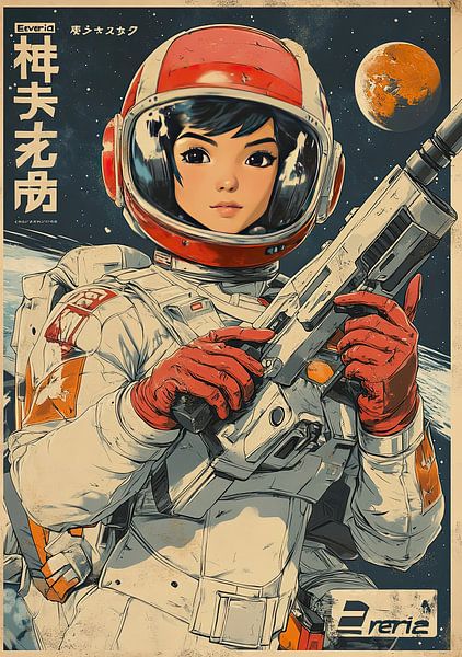 Ruimteman in Retrostijl van Lufy