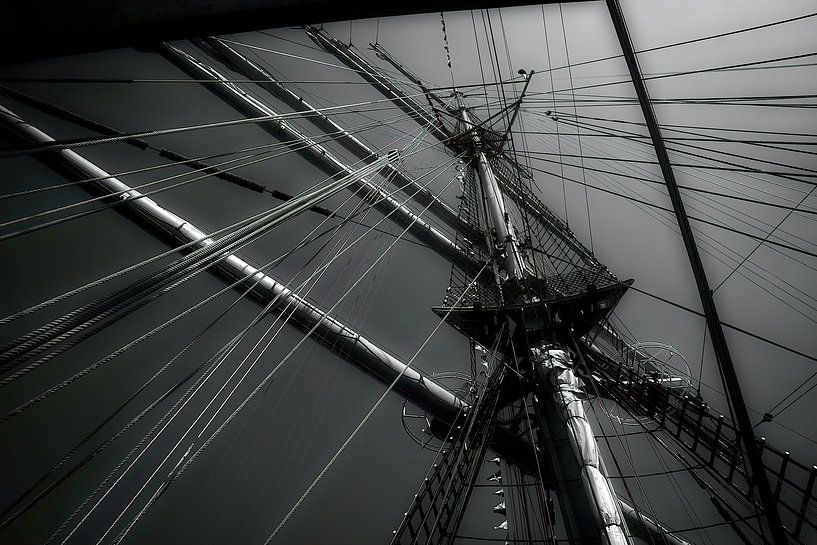 Linien in schwarz und weiß von Evert Jan Looise