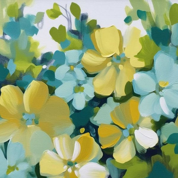 Prairie de fleurs d'été fraîches par Floral Abstractions