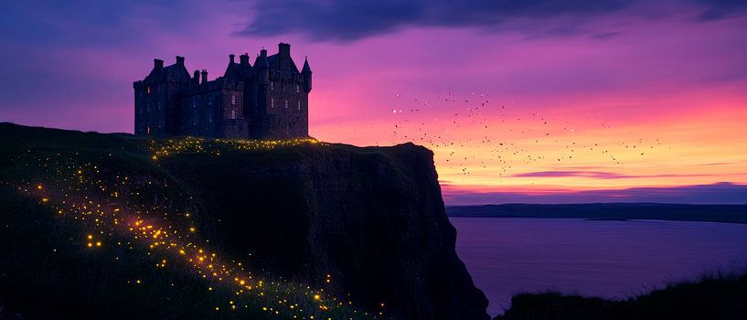 Castle in the evening light by Poster Art Shop