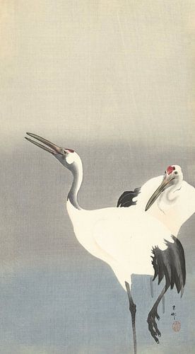 Zwei Kraniche von Ohara Koson - 1900 - 1930
