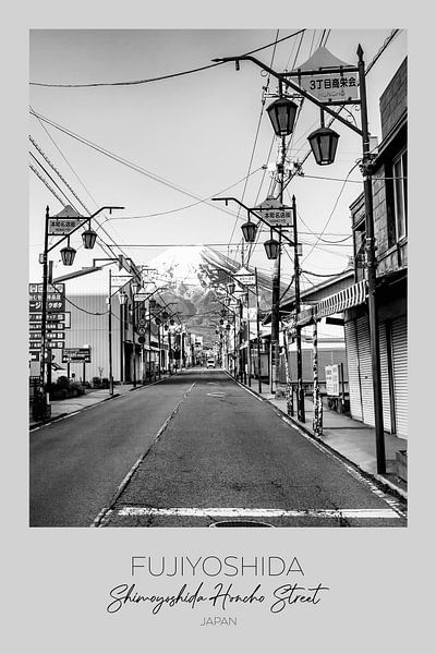 In focus: Shimoyoshida Honcho Street with Mount Fuji by Melanie Viola