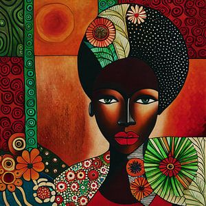Afrikanisches Blumenmädchen Nr. 6