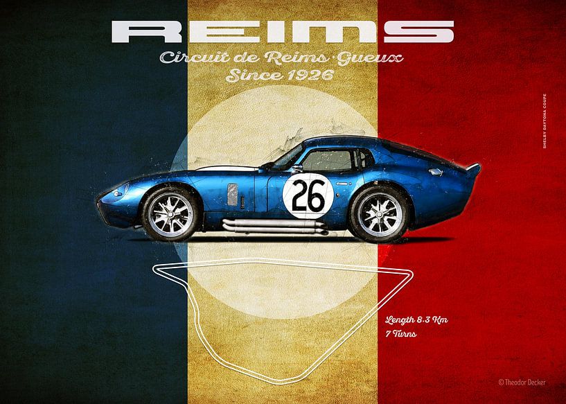 Reims Vintage Shelby Daytona Coupe format paysage par Theodor Decker