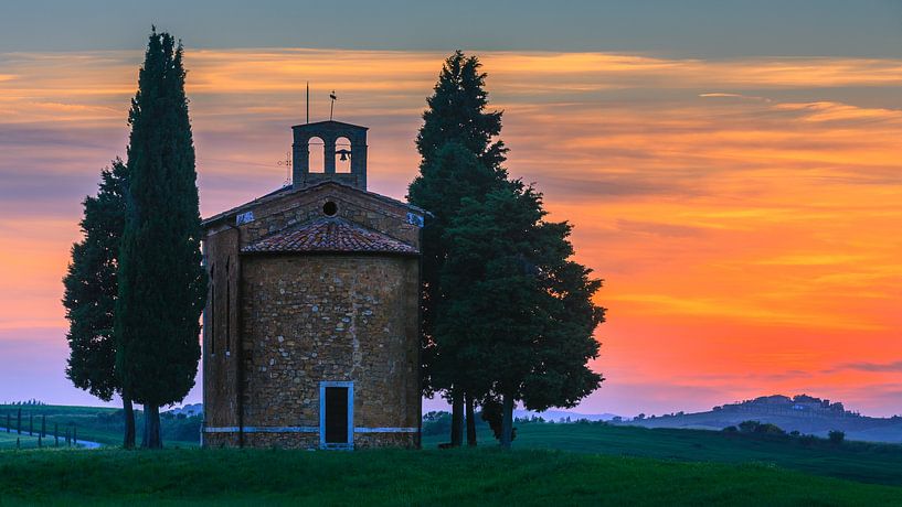 Chapelle Madonna di Vitaleta, Toscane, Italie par Henk Meijer Photography