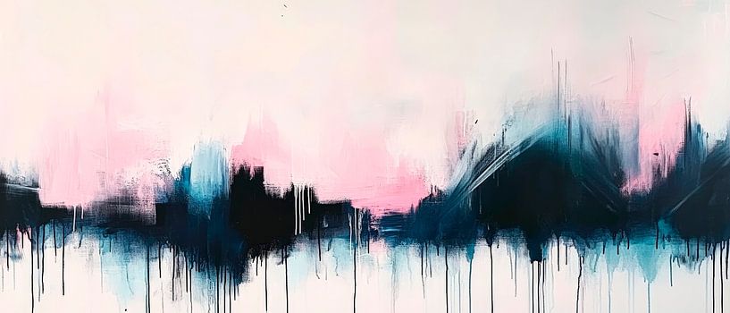 Colour explosion: Abstract landscape vision by Poster Art Shop