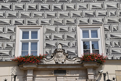 An old façade in Kraków