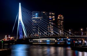 Die Erasmusbrücke Rotterdam bei Nacht