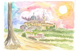 Loreto Italie ville sanctuaire sur une colline des Marches