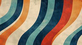 Retro wave pattern in earthy tones by Jonas Weinitschke