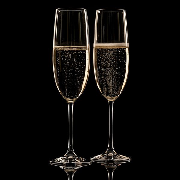 Champagnerglas-Porträt von TheXclusive Art