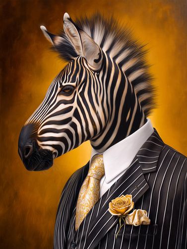 Gentleman of the savannah - Zebra in pinstripes