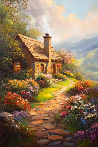 Paysage fleuri