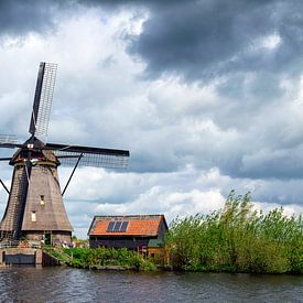 Moulin à vent hollandais sur Nederland op Foto