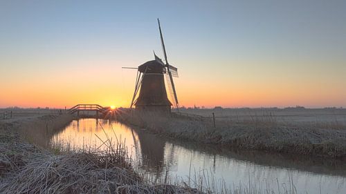 Sonnenaufgang auf dem Hempensermeerpolder