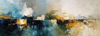 Abstrakt Gold blau | Gold hell