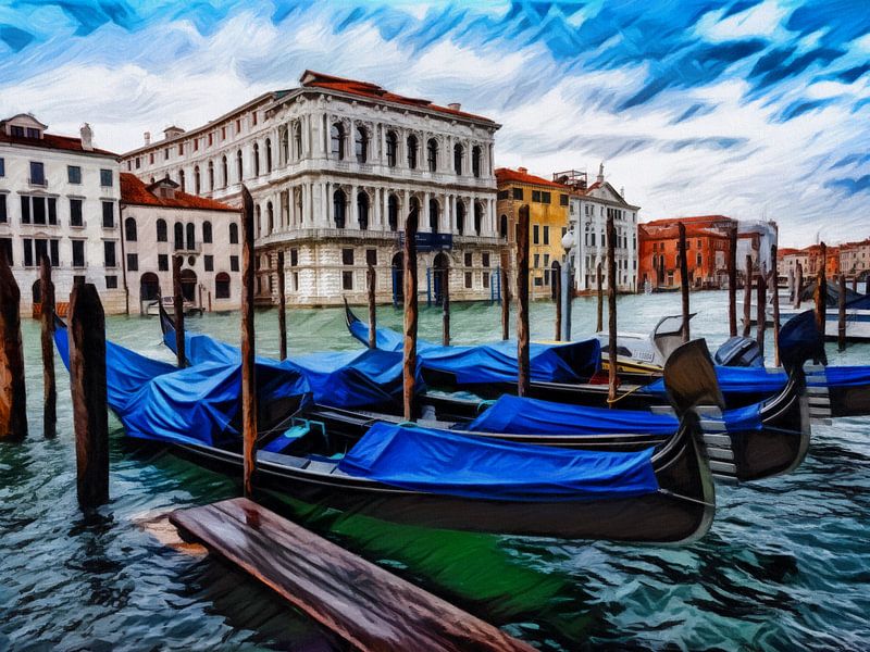 Gondolas in Venice by Andreas Müller