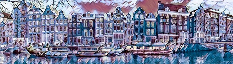 Amsterdam, grachtengordel in de winter van Rietje Bulthuis