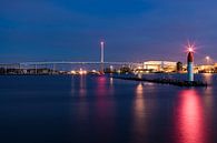 Rügenbrücke über den Strelasund in Stralsund am Abend von Werner Dieterich Miniaturansicht