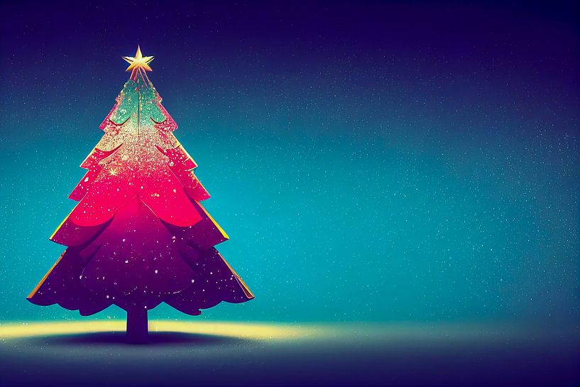 abstrakter Weihnachtsbaum, Illustration von Animaflora PicsStock