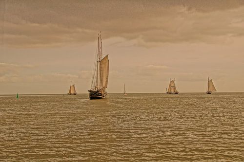 Zeilschepen op het IJsselmeer