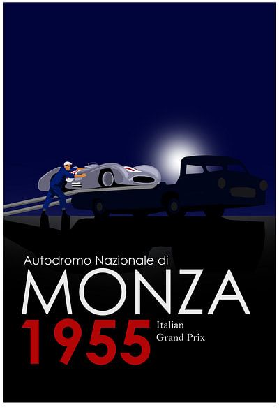 art deco autodromo nazionale di monza 1955 mercedes von Ernst Schilperoord