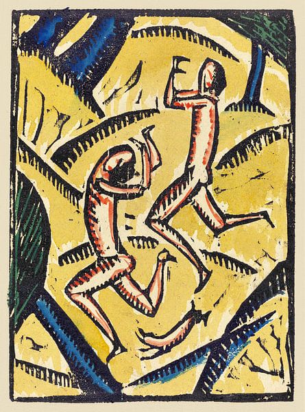Two Nude Dancers in a Landscape, Max Zachmann, 1913 by Atelier Liesjes