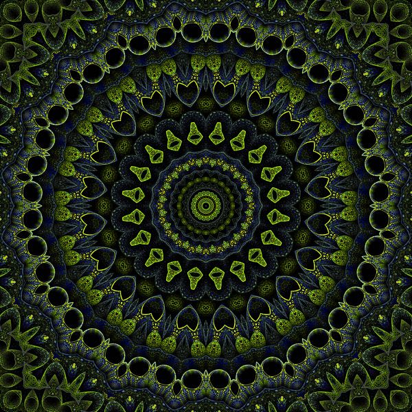 Mandala groen van Marion Tenbergen