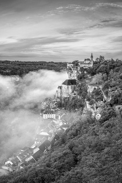 Rocamadour in France by Manfred Voss, Black-White Photography