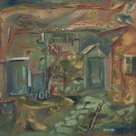 Frances Hodgkins - Purbeck courtyard, early afternoon (1944) von Peter Balan