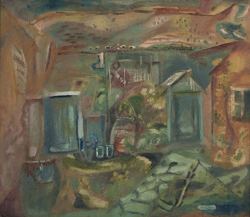 Frances Hodgkins - Binnenplaats van Purbeck, vroege namiddag (1944)