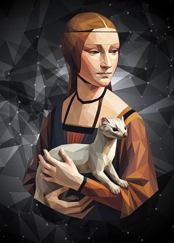 Lady with an Ermine Low poly