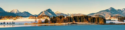 Panorama Hopfen am See, Allgäu, Beieren, Duitsland