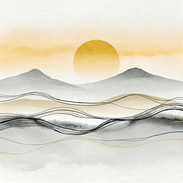 ZEN: Abstract mountain landscape (2) by Studio Pieternel