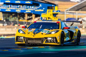 Corvette in morning light at 24 Hours of Le Mans 2022