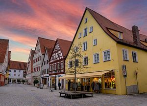 Altstadt Nördlingen, Bayern Deutschland bei Sonnenuntergang